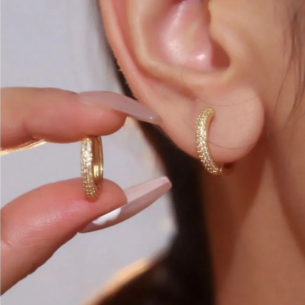 Gold Hoop Earrings M1356
